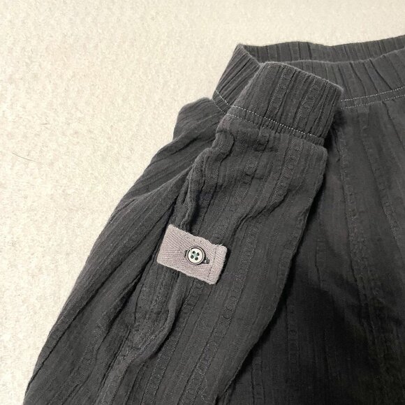 Free People Gauze Lantern Harem Pull-On Pants Pockets Black size Small - Picture 4 of 8